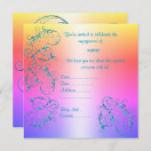 MODERN Pstel VERLOVING INVITATIE Kaart (Voorkant / Achterkant)