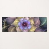 Modern Psychedelic Fractal Flower Petal Yogamat (Achterkant (horizontaal))