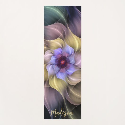 Modern Psychedelic Fractal Flower Petal Yogamat (Voorkant)