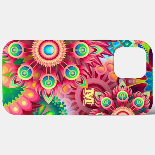 Modern psychedelisch kleurrijk Abstract kunst Init Case-Mate iPhone Case (Achterkant (horizontaal))