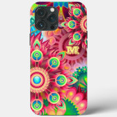 Modern psychedelisch kleurrijk Abstract kunst Init Case-Mate iPhone Case (Achterkant)
