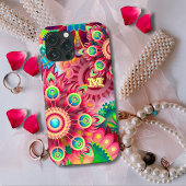 Modern psychedelisch kleurrijk Abstract kunst Init Case-Mate iPhone Case