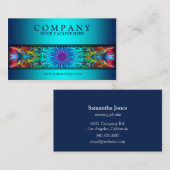 Modern pulling in mandala blauw visitekaartje (Voorkant / Achterkant)