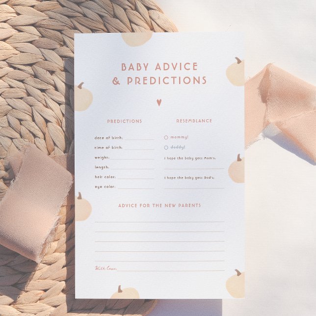 Modern Pumpkin Baby voorspellingen en advies spel (Creator heeft geüpload)