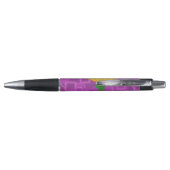 Modern Pumpkin on Purple Geometric Pen (Achterkant)