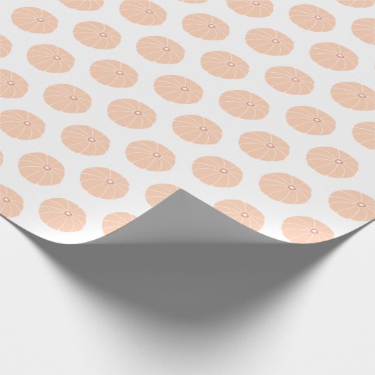 Modern Pumpkin Pattern Oranje White Cadeaupapier (Hoek)