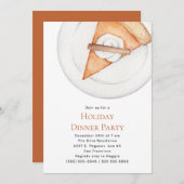Modern Pumpkin Pie Holiday Dinner Party Kaart (Voorkant / Achterkant)