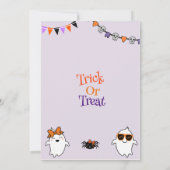 Modern Pumpkin Snoep Kinder Halloween Treats Party Kaart (Achterkant)