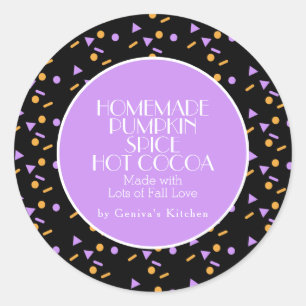 Modern Pumpkin Spice Cocoa Homemade Sprinkles Mix Ronde Sticker