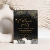 Modern Pumpkin Spider Halloween Party Kaart