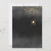 Modern Pumpkin Spider Halloween Verjaardagsfeest Kaart (Achterkant)