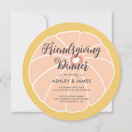 Modern Pumpkin Thanksgiving - Innodiging Kaart (Voorkant)