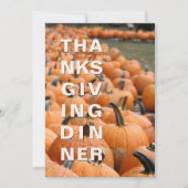 Modern Pumpkin-Thanksgiving Kaart (Voorkant)