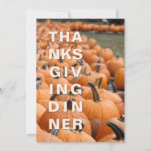 Modern Pumpkin-Thanksgiving Kaart (Voorkant)