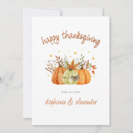 Modern Pumpkins Terracotta Happy Thanksgiving Feestdagenkaart