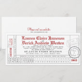 Modern Punch Card Tea Length Invitation Kaart (Voorkant / Achterkant)