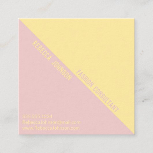 Modern Punchy Pastel Duotone - Visitekaartje (Achterkant)