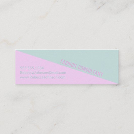 Modern Punchy Pastel Duotone - Visitekaartje (Achterkant)