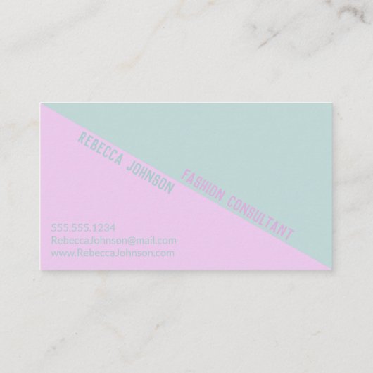 Modern Punchy Pastel Duotone - Visitekaartje (Achterkant)