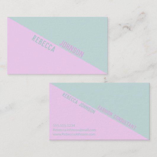 Modern Punchy Pastel Duotone - Visitekaartje (Voorkant / Achterkant)