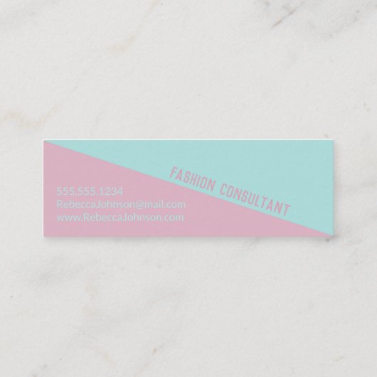 Modern Punchy Pastel Duotone - Visitekaartje (Achterkant)