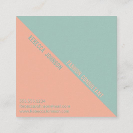Modern Punchy Pastel Duotone - Visitekaartje (Achterkant)