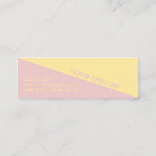 Modern Punchy Pastel Duotone - Visitekaartje (Achterkant)