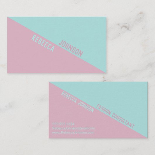 Modern Punchy Pastel Duotone - Visitekaartje (Voorkant / Achterkant)