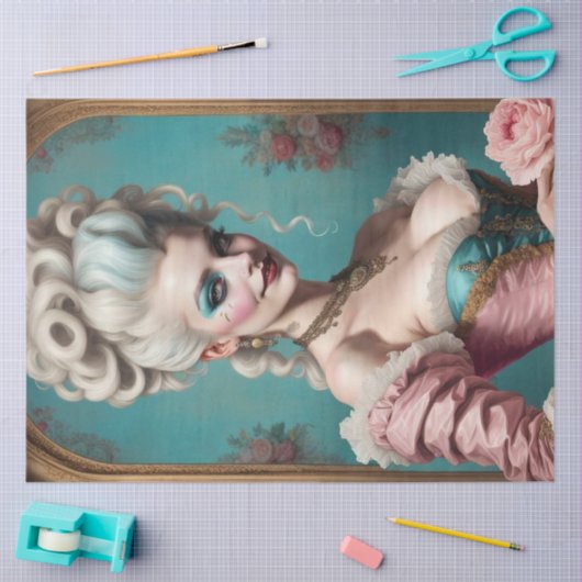 Modern Punk Marie Antoinette Decoupage Papier (Craft)