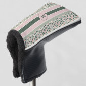 Modern puntpatroon monogram golfheadcover (3/4 voorkant)