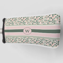 Modern puntpatroon monogram golfheadcover