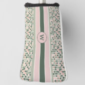 Modern puntpatroon monogram golfheadcover (Draai 90)