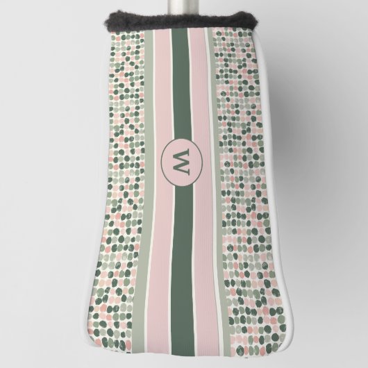 Modern puntpatroon monogram golfheadcover (Draai 90)