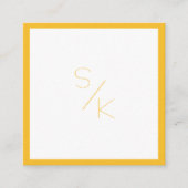 Modern pur geel wit Visitekaartje (Voorkant)