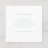 Modern Pur Mint Wit Monogram Visitekaartje (Achterkant)