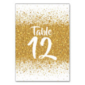 Modern Pure Gold Glitter op witte achtergrond Kaart (Achterkant)