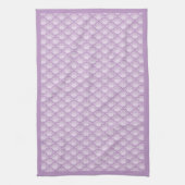 Modern Purple Abstract Floral Pattern Theedoek (Verticaal)