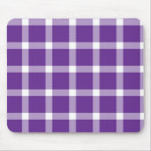 Modern Purple and White Gingham Checkered Pattern Muismat (Voorkant)