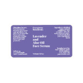 Modern Purple Cosmetics Dropper Bottle Label (Voorkant)
