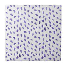 Modern Purple Dots Fun Spots Ceramic Tile Tegeltje