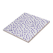 Modern Purple Dots Fun Spots Ceramic Tile Tegeltje (Zijkant)
