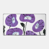 Modern Purple Flowers Waterverf Poppies Trendy Bureaumat (Voorkant)
