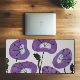 Modern Purple Flowers Waterverf Poppies Trendy Bureaumat