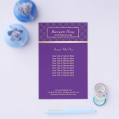 Modern Purple & Gold Beauty Salon Spa Flyer (Enkel)