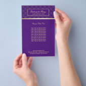 Modern Purple & Gold Beauty Salon Spa Flyer (Hand)