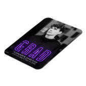 Modern Purple Neon Vertical Photo Graduation Magneet (Linkerzijde)