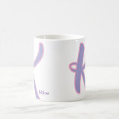 Modern Purple & Pink Monogram Personalized Name K Koffiemok (Center)