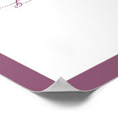 Modern Purple Roses 60th Birthday Welcome Poster (Hoek)