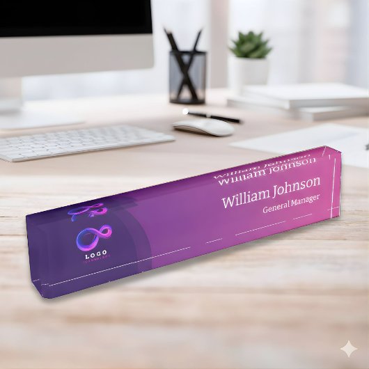 Modern Purple Technology Custom Logo  Naambordje