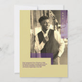 Modern Purple Typography Grad Party Photo Kaart (Achterkant)